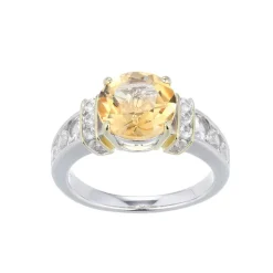 Citrin-Silberring (Adela Silber)