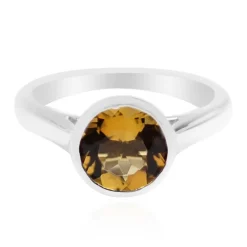 Cognac-Skapolith-Silberring