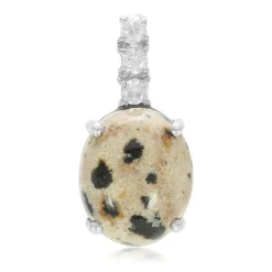 Dalmatiner-Jaspis-Silberanhänger