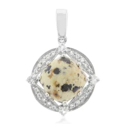 Dalmatiner-Jaspis-Silberanhänger