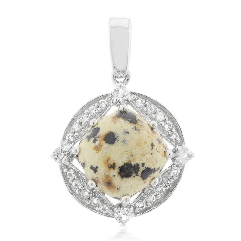 Dalmatiner-Jaspis-Silberanhänger