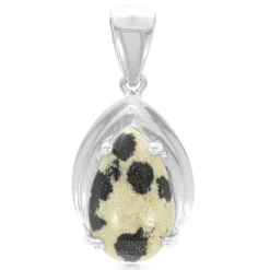 Dalmatiner-Jaspis-Silberanhänger