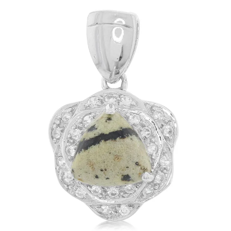 Dalmatiner-Jaspis-Silberanhänger