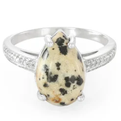 Dalmatiner-Jaspis-Silberring