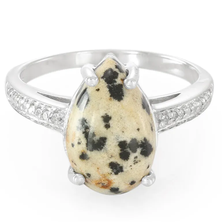 Dalmatiner-Jaspis-Silberring