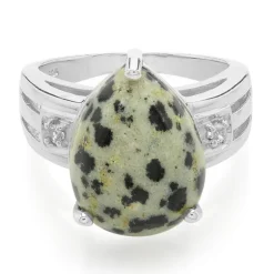 Dalmatiner-Jaspis-Silberring