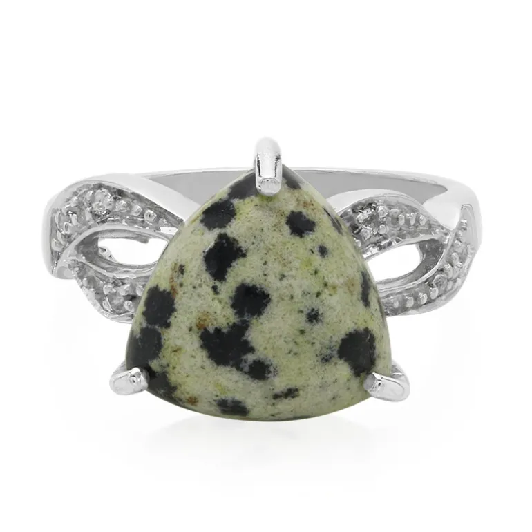 Dalmatiner-Jaspis-Silberring