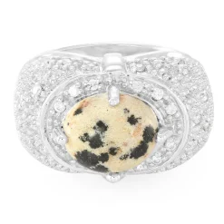 Dalmatiner-Jaspis-Silberring