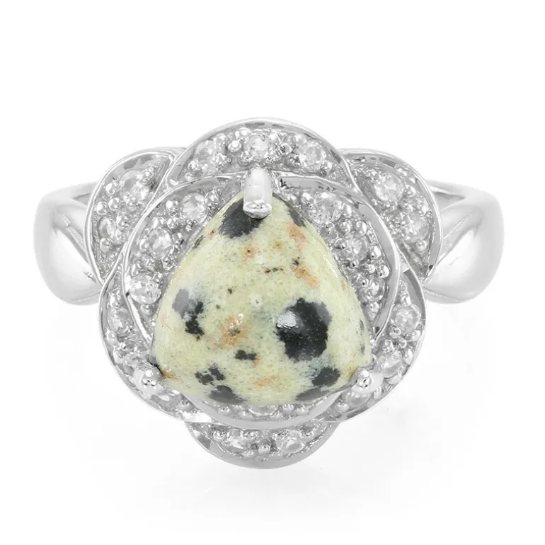 Dalmatiner-Jaspis-Silberring