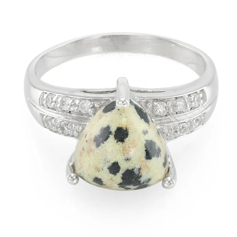 Dalmatiner-Jaspis-Silberring