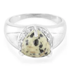 Dalmatiner-Jaspis-Silberring