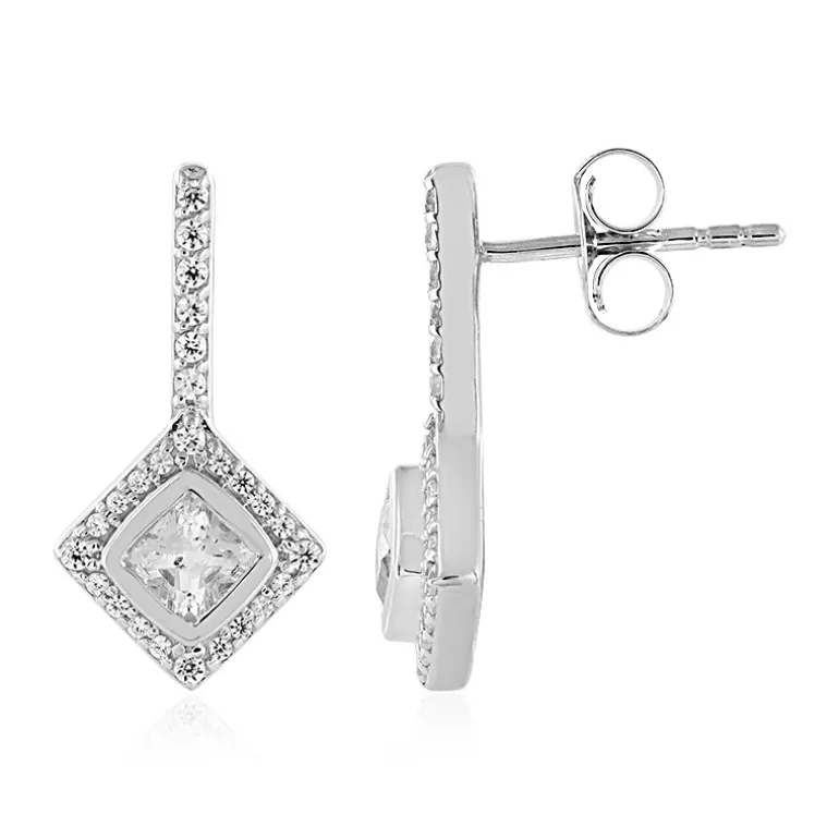 Danburit-Silberohrringe