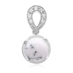 Dendriten-Achat-Silberanhänger