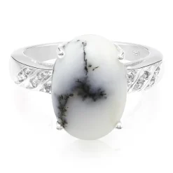 Dendriten-Achat-Silberring