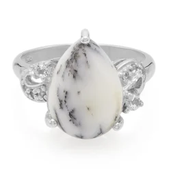 Dendriten-Achat-Silberring