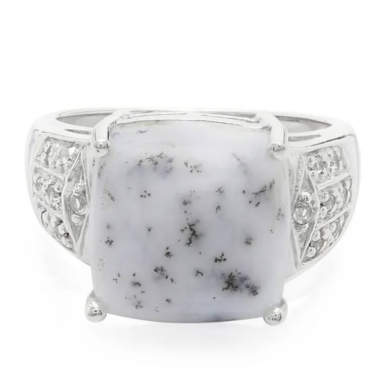 Dendriten-Achat-Silberring