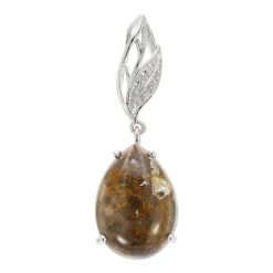 Dinosaurier-Quarz-Silberanhänger