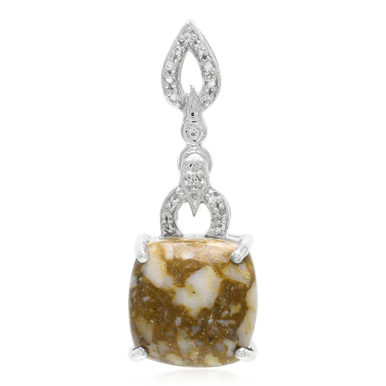 Dinosaurier-Quarz-Silberanhänger