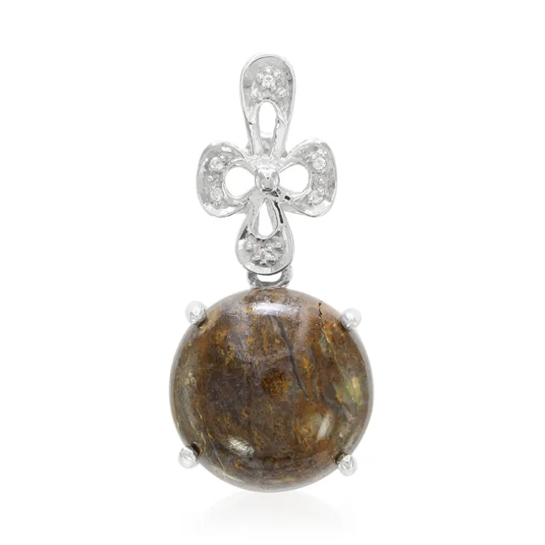 Dinosaurier-Quarz-Silberanhänger