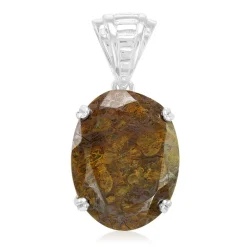 Dinosaurier-Quarz-Silberanhänger