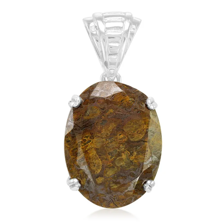 Dinosaurier-Quarz-Silberanhänger