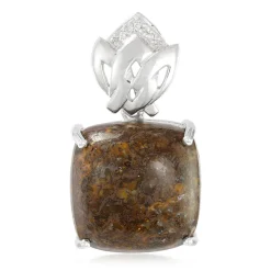 Dinosaurier-Quarz-Silberanhänger