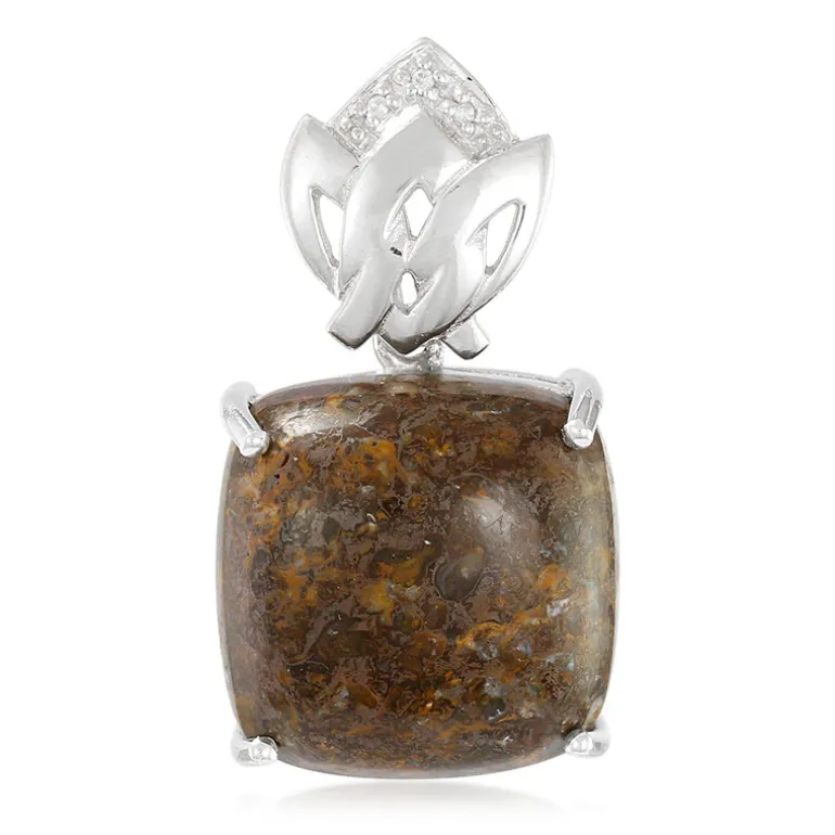 Dinosaurier-Quarz-Silberanhänger