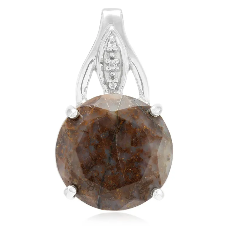 Dinosaurier-Quarz-Silberanhänger