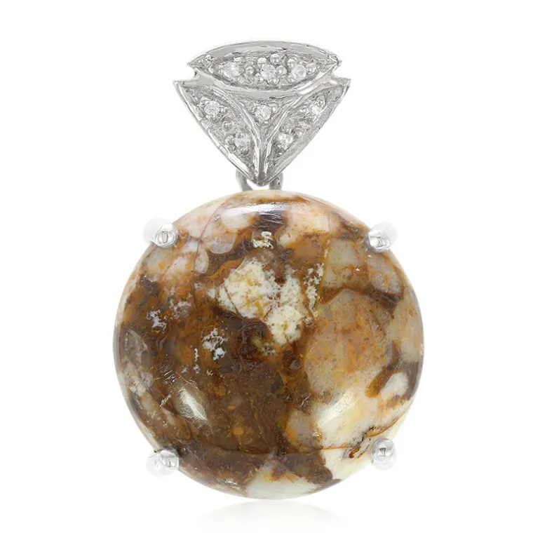 Dinosaurier-Quarz-Silberanhänger