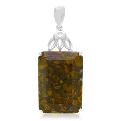 Dinosaurier-Quarz-Silberanhänger