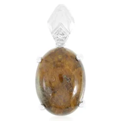 Dinosaurier-Quarz-Silberanhänger