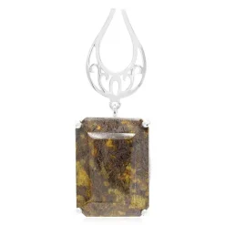 Dinosaurier-Quarz-Silberanhänger