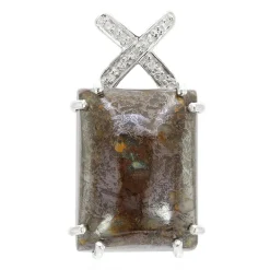 Dinosaurier-Quarz-Silberanhänger