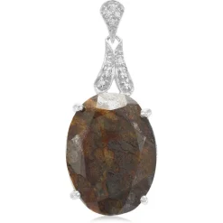 Dinosaurier-Quarz-Silberanhänger