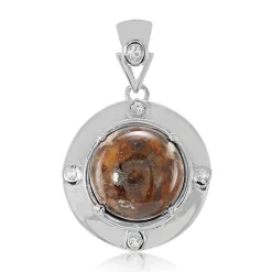 Dinosaurier-Quarz-Silberanhänger