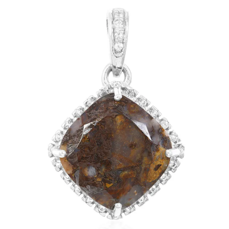 Dinosaurier-Quarz-Silberanhänger