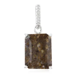 Dinosaurier-Quarz-Silberanhänger