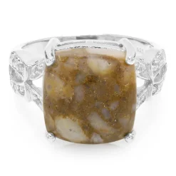 Dinosaurier-Quarz-Silberring