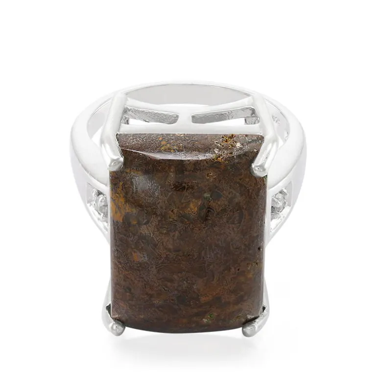 Dinosaurier-Quarz-Silberring