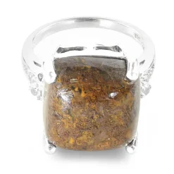 Dinosaurier-Quarz-Silberring