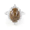 Dinosaurier-Quarz-Silberring