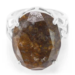 Dinosaurier-Quarz-Silberring