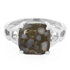 Dinosaurier-Quarz-Silberring