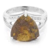 Dinosaurier-Quarz-Silberring