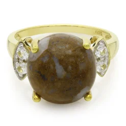 Dinosaurier-Quarz-Silberring