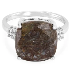 Dinosaurier-Quarz-Silberring