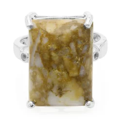 Dinosaurier-Quarz-Silberring