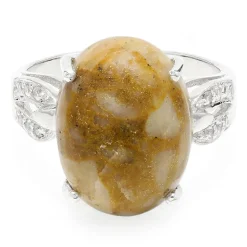 Dinosaurier-Quarz-Silberring