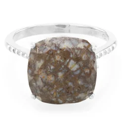 Dinosaurier-Quarz-Silberring