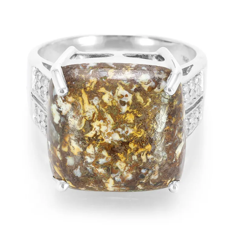 Dinosaurier-Quarz-Silberring